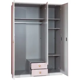 WIMEX Drehtürenschrank Cindy 2 139 x 199 x 58 cm Weiß/Rosa