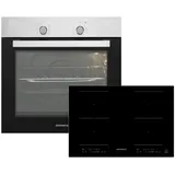 Respekta Backofen Herdset Induktion 77cm Timer 2 Flexzonen Slider