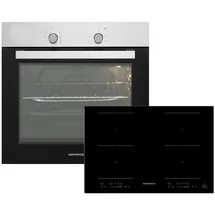 Respekta Backofen Herdset Induktion 77cm Timer 2 Flexzonen Slider