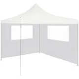 vidaXL Pavillon-Seitenwand mit Fenstern 4 x 2 m Weiß