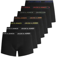 JACK & JONES Basic Boxershorts 7 Einheiten Black / Detail Black / Black XL