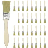 36 Flachpinsel 22.5 mm Wide mit Holzgriff, ideal für Farben, Lack, Beize – Flachpinsel, Lackpinsel, Lackpinsel für professionelles Basteln und Anfänger