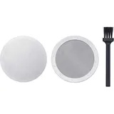 2 Pack Wiederverwendbare Kaffeefilter, Metall Kaffeefilter für Kaffeemaschinen, 100% Edelstahl, waschbare Kaffeesiebe mit 1 Bürste