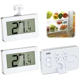 BAIFULAI 3 Stück Kühlschrankthermometer Digital Thermometer Kühlschrank mit Gut Lesbarem LCD-Anzeige Kühlschrank Thermometer mit Frost Alarm Thermometer Gefrierschrank für Zuhause Restaurants Küche