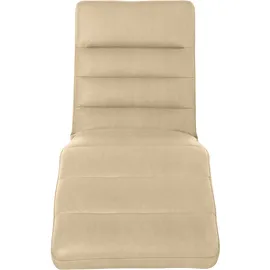 W.Schillig Relaxliege daily dreams Leder/Polyester 65 x 91 x 170 cm beige mit Kissen