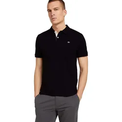 Tom Tailor Herren Poloshirt BASIC CONTRAST Schwarz 29999 3XL