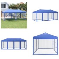 vidaXL Partyzelt Faltbar mit Seitenwänden Blau 3x6 m - Partyzelt - Partyzelte - Pavillon - Pavillon