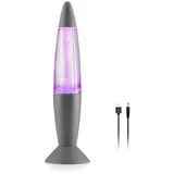 CELLUSTOP MODEZVOUS – Lavalampe Rakete Tornado Twist – Lampe Magma Lave – aus robustem Glas – 35 cm – Batterien oder USB – LED 6 alternative Farben