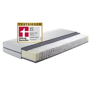 BRECKLE 7-Zonen Tonnentaschenfederkern-Matratze Flex Air ¦ weiß ¦ Maße (cm): B: 90 H: 19