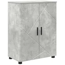 vidaXL Badezimmerschrank mit Speicher 60 x 35 x 80 cm Grau Metall