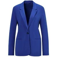 GOLDNER Kurzgröße: Damenblazer mit Reverskragen und Paspeltaschen", in royalblau | Gr.: 19
