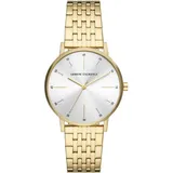 Giorgio Armani Armani Exchange Damenuhren , Dreizeigeruhrwerk, 36MM Gold Edelstahlgehäuse mit Edelstahlarmband, AX5579