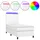 vidaXL Boxspringbett mit Matratze & LED Weiß 90x200 cm Kunstleder
