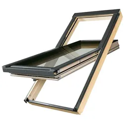 Fakro Dachfenster FTT U6 Schwingfenster Holz natur 66x98cm