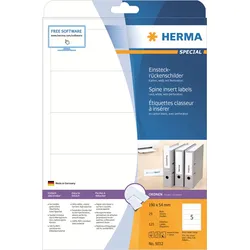 HERMA Special - Karton - nicht klebend - beschichtet - perforiert - weiß - 54 x