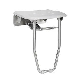 Brillantbad BELP Duschklappsitz mit Stützbein 350x433x365 mm 200 kg Traglast weiß