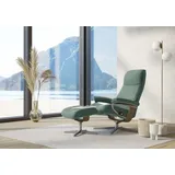 Stressless Relaxsessel STRESSLESS "View", grün (aqua grün paloma), B:82cm H:109cm T:81cm, Leder PALOMA: PALOMA ist ein durchgefärbtes Semianilin-Möbelleder mit natürlicher Narbung., Sessel, Relaxsessel, mit Cross Base, Größe S, M & L, Holzakzent Eiche