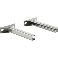 Wandhalter ZITEC "DW", silber (baumarkt), B:7,2cm H:15cm L:46cm, Edelstahl, Befestigungen, Verlängerungsrohr