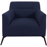 andas Sessel »Gausdal«, mit eleganten Metallfüßen, mit abgerundeten Armlehnen blau