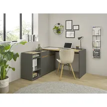 INOSIGN Büromöbel-Set INOSIGN "CiTY/GiRON", grau (anthrazit), B:143cm H:77cm T:120cm, Arbeitsmöbel-Sets, Büromöbel-Set