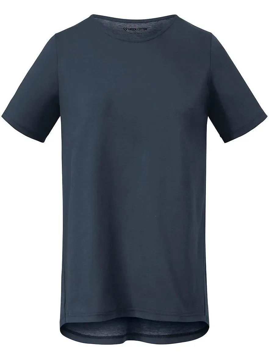 Rundhals-Shirt Benedikte Green Cotton blau, 52