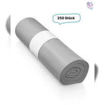 Blanc HYGIENIC Müllbeutel, Qualitäts-Müllsack 60 Liter, grau, reißfest, 34my, 250 Beutel je SET