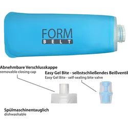 Formbelt 350ml Trinkflasche für Laufgürtel weiß|blau 350ML