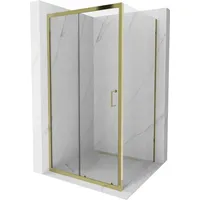 Mexen Apia Duschabtrennung rechts 100 x 190 cm Transparent/Gold 840-100-100-50-00
