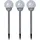 Expo Börse Außenleuchte Edelstahl D 12 x H 56 cm 3er Set silber