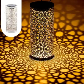 Marrakesch Orient & Mediterran Interior Laterne Solar 2er Set Handarbeit weiß