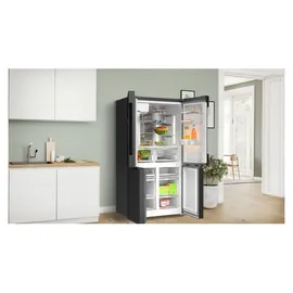 Bosch KFI96AXEA Serie 6 French Door (574 l, 1830 mm hoch, Schwarz)