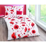 KAEPPEL Scarlett Poppies rot 135 x 200 cm + 80 x 80 cm