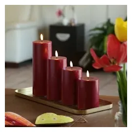 Deluxe Homeart LED Kerzenset MIA 4 St. rot