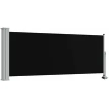 vidaXL Seitenmarkise 100 x 300 cm Schwarz Eisen