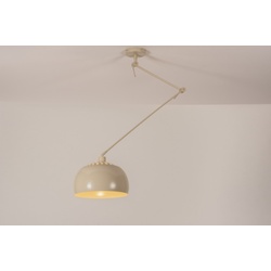 Pendelleuchte Laendlich Modern Retro Metall Beige Sand Rund