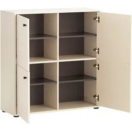 WELLTIME Hochkommode 98,1 x 101,9 x 33 cm Beige