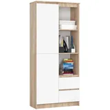 Akord Mehrzweckschrank 80 x 180 x 35 cm Weiß