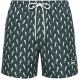 URBAN CLASSICS Badeshorts Urban Classics Herren Pattern Swim Shorts Grün S