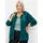 sheego Kapuzensweatjacke in petrol | Gr.: 52/54