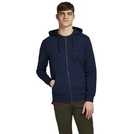 JACK & JONES Basic Reißverschlusspullover Navy Blazer / Regular Fit XS