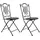 Hti-Living Gartenstuhl 2er-Set 39 x 53 x 92,5 cm schwarz