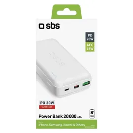 SBS TTBB20000PD20W, 20000 mAh, Weiß