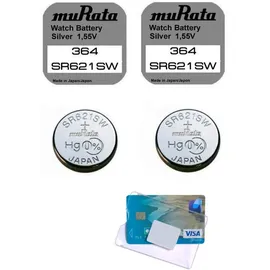 MURATA 364 SR621SW Batterien Silberoxid 1.55V Uhrenbatterie 2026 Sony NEU