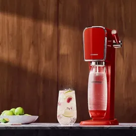 Sodastream Art mandarin red + Kunststoffflasche + CO2-Zylinder