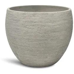Pottery runder Blumentopf wellenartige Struktur Ø 50 cm, Höhe 44 cm grau