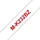 Brother Schriftband M-K232 rot auf weiß 1,2cm x 8m