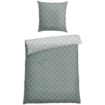 SCHIESSER Mabel Abstraktes Muster Dunkelgrün 155 x 220 cm + 80 x 80 cm