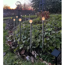PARFORCE TRADITIONAL HUNTING Solarleuchte silber B:270cm H:29cm L:270cm T:2,5cm 10 Lichtstäbe warmweiße LEDs