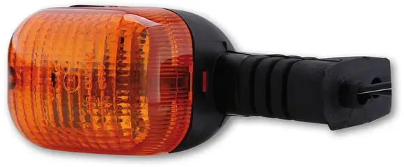 HIGHSIDER Smart Duc-Style Glühbirne Blinker Körper Schwarz / Linse Orange (1 Stück), Vorne Links & Hinten Rechts, schwarz