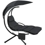 Tectake tectake® Hängeliege, Elaria mit Sonnendach und Seitentasche